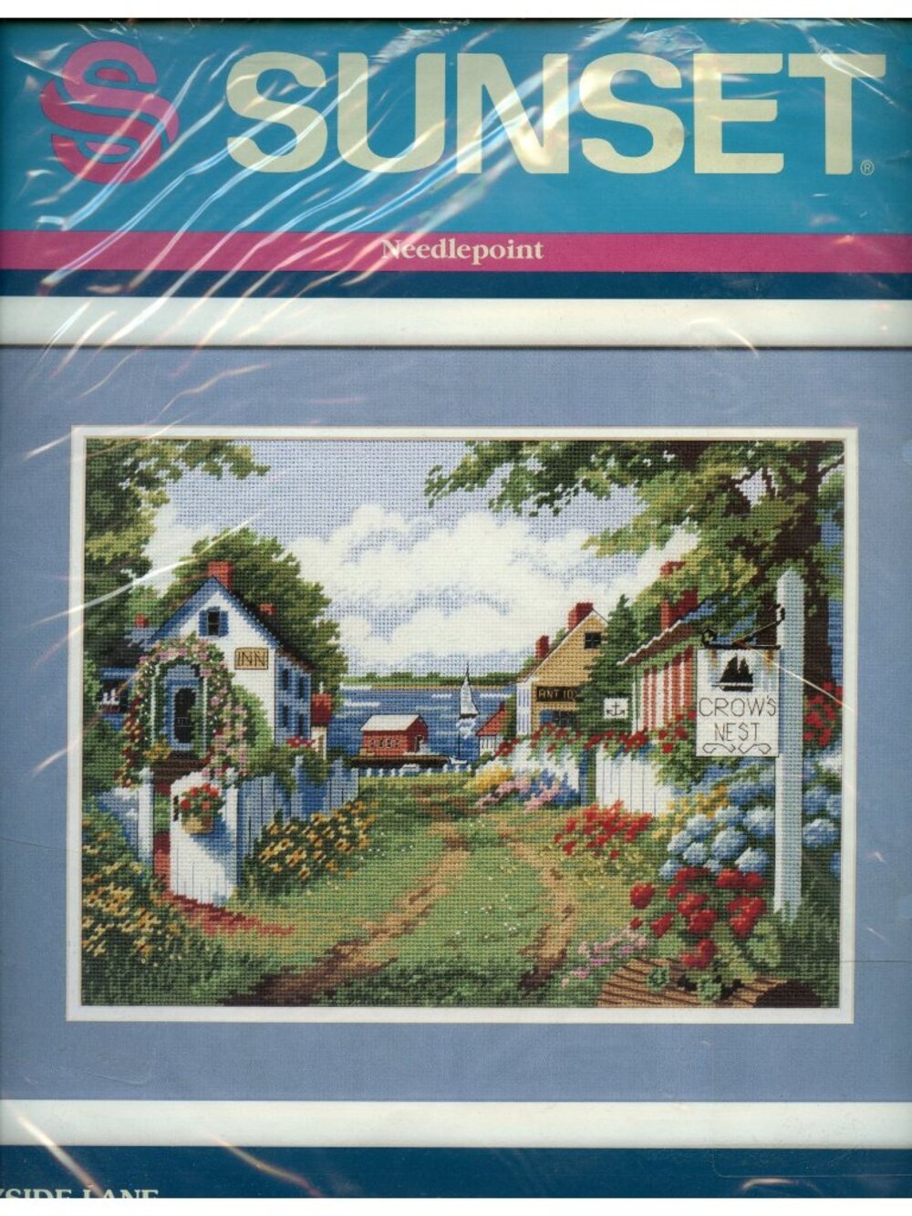 Bayside Lane Needlepoint Kit By Sunset 16x12 Or 20x16 Finished Size Persian Wool